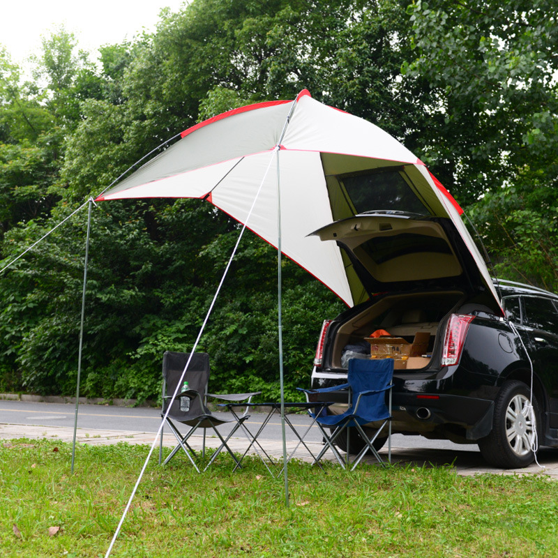 Outdoor Portable Camping Rear Tent Self-Driving Travel Barbecue Multi-Person Rain-Proof Sunshade Canopy Beach Canopy Tent Canopy