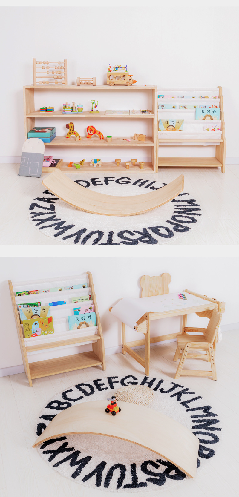 Balance Board Solid Wood Children's Curved Board INS Style Sensory Training Smart Board Baby Indoor and Outdoor Double Seesaw Balance Board Solid Wood Children's Curved Board INS Style Sensory Training Smart Board Baby Indoor and Outdoor Double Seesaw
