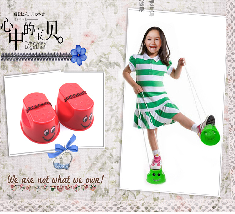 Children's High Seesaw Shoes Kindergarten Activity Game Props Smiley Face Parent-Child Outdoor Interactive Small Toys Stilts Wholesale Children's High Seesaw Shoes Kindergarten Activity Game Props Smiley Face Parent-Child Outdoor Interactive Small Toys Stilts Wholesale