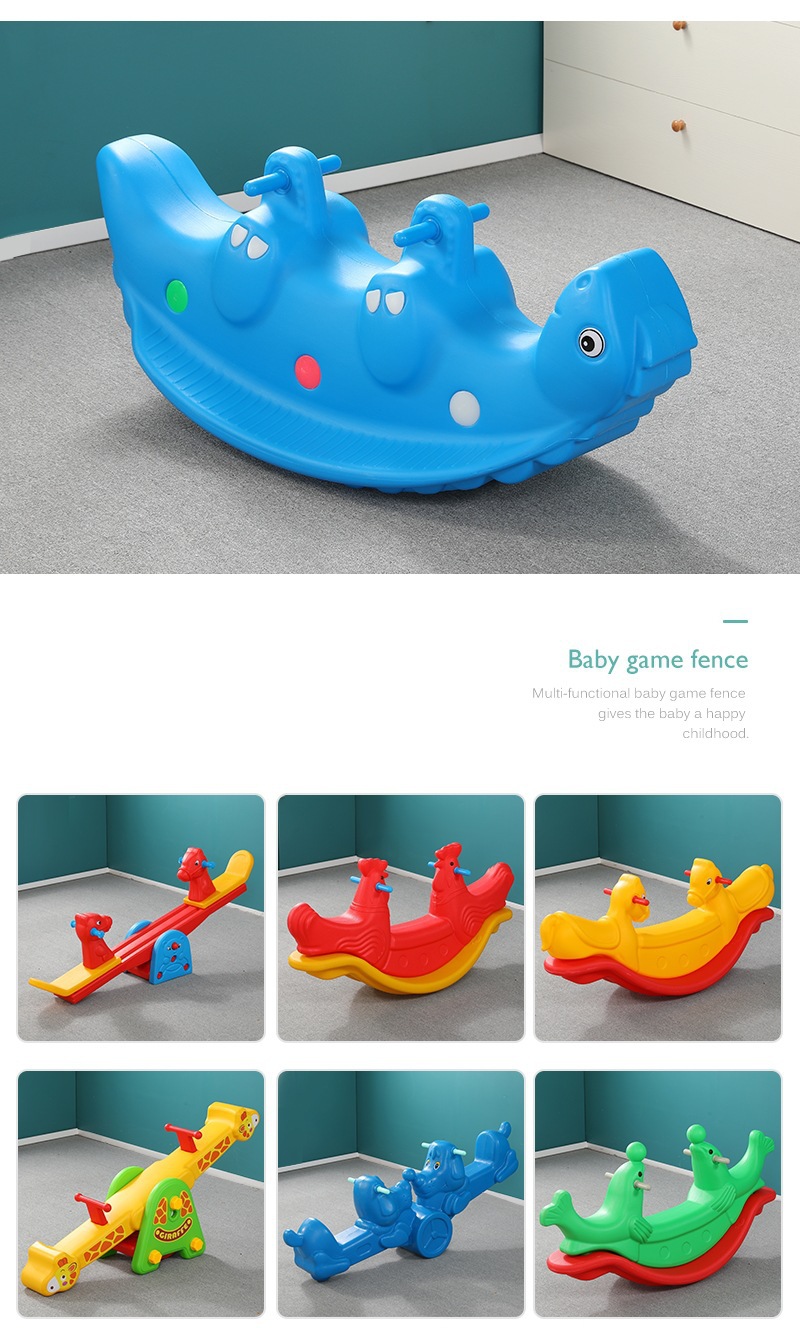 Kindergarten Double Animal Seesaw Children Indoor Home Baby Plastic Trojan Rocking Horse Rocker Rocking Horse Rocking Horse