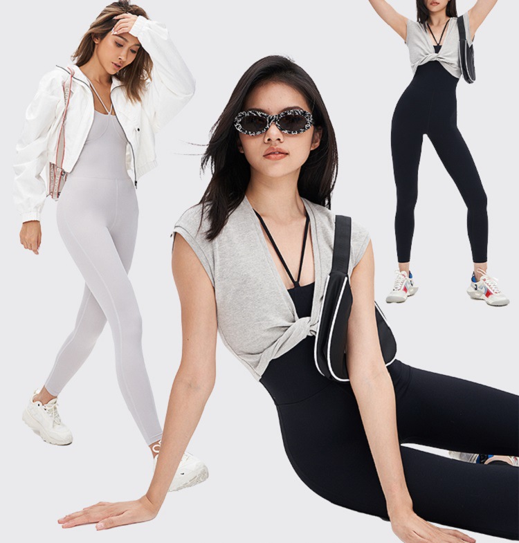 Autumn and Winter One-Piece Yoga Clothes Women's Sexy with Braces and Breast Pad Tight Pilates Dance Shapewear Exercise Workout Clothes Autumn and Winter One-Piece Yoga Clothes Women's Sexy with Braces and Breast Pad Tight Pilates Dance Shapewear Exercise Workout Clothes