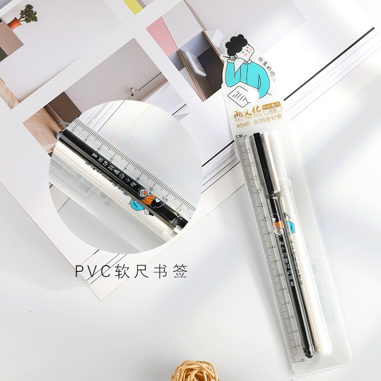 Aigo Lovers&#039; Neutral Pen 0.38mm Carbon Black Cartoon Student Quick-dry Signature Pen full needle Wholesale Office supplies