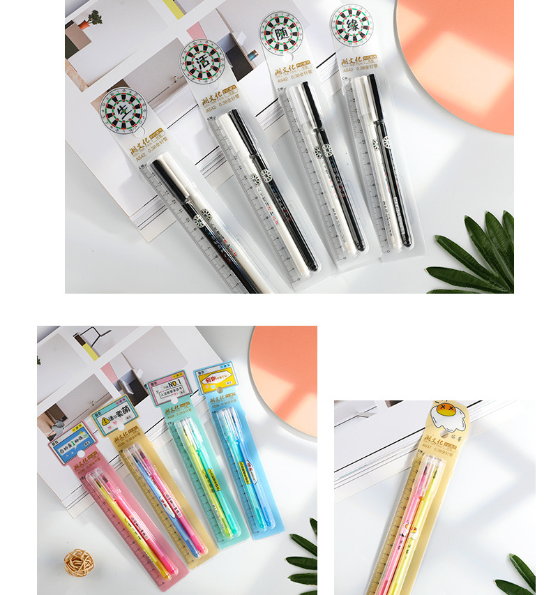 Aigo Lovers' Neutral Pen 0.38mm Carbon Black Cartoon Student Quick-dry Signature Pen full needle Wholesale Office supplies Aigo Lovers' Neutral Pen 0.38mm Carbon Black Cartoon Student Quick-dry Signature Pen full needle Wholesale Office supplies