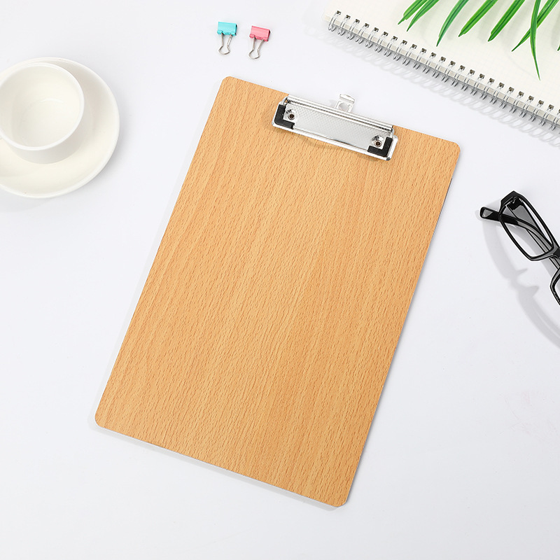 Office Supplies A4 Clip with Wooden Board File Folder Flat Clip Writing Book Base Plate Menu Thickened Hanging Factory Direct Selling Hot Sale Office Supplies A4 Clip with Wooden Board File Folder Flat Clip Writing Book Base Plate Menu Thickened Hanging Factory Direct Selling Hot Sale