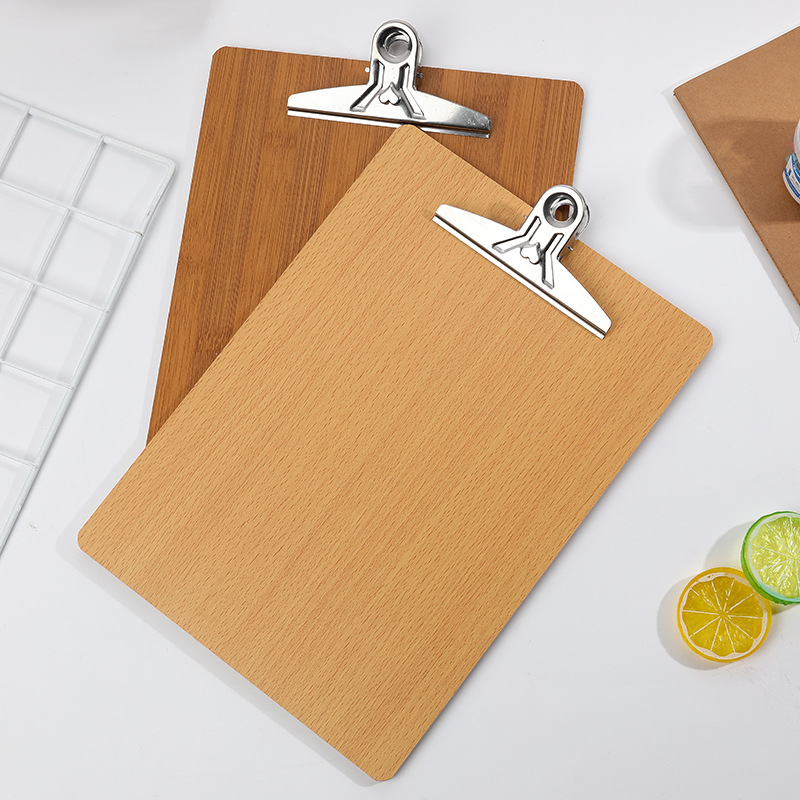 Office Supplies A4 Clip with Wooden Board File Folder Flat Clip Writing Book Base Plate Menu Thickened Hanging Factory Direct Selling Hot Sale Office Supplies A4 Clip with Wooden Board File Folder Flat Clip Writing Book Base Plate Menu Thickened Hanging Factory Direct Selling Hot Sale