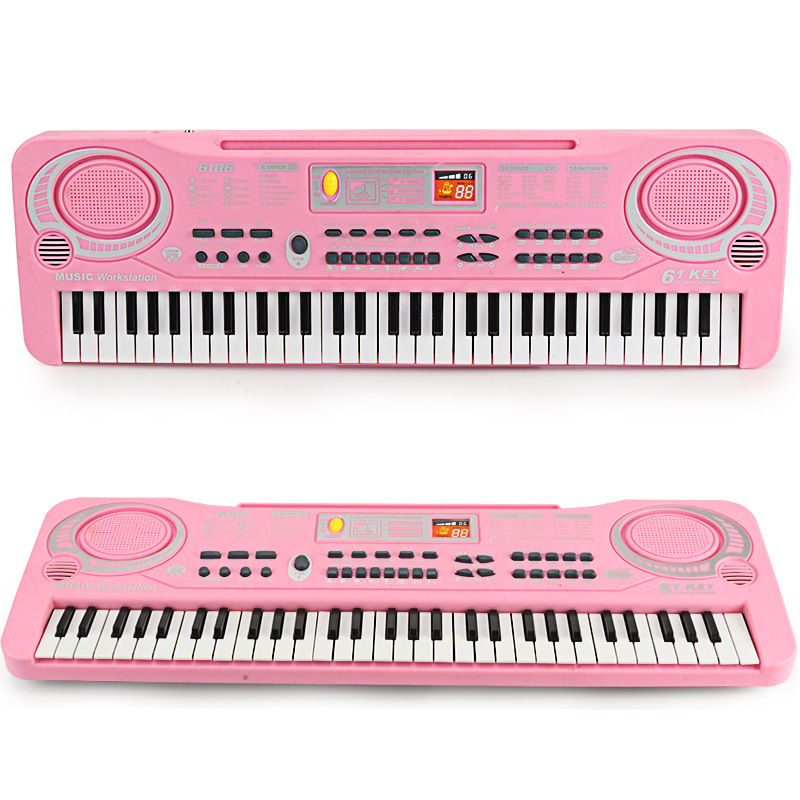 Children&#039;s Electronic Keyboard Musical Instrument 61-Key Multi-Function Studio Toy Gift Educational Piano with Power Supply