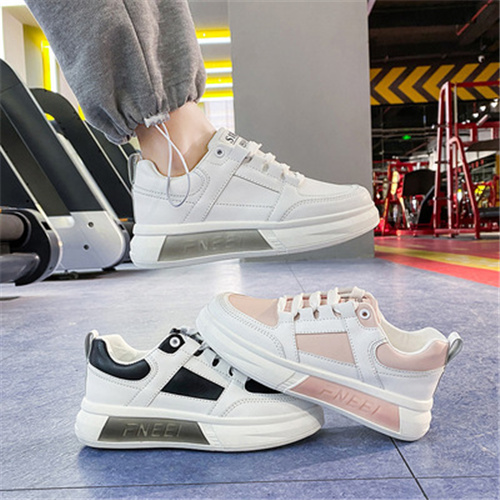 White Shoes for Women 2021 Spring New Korean Style Thick-Soled Casual Sports Shoes for Female Students Treadmill Board H7702