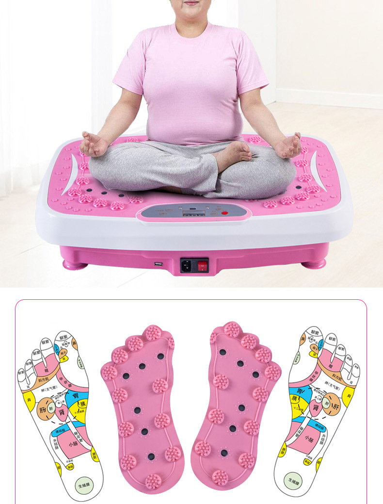 Factory Direct Sales Power Plate Home Sports Bluetooth Music Fitness Equipment Thin Belly Stovepipe Treadmill Factory Shiver Machine