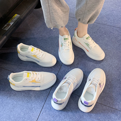 Platform White Shoes Women&#039;s Fashionable 2021 Spring New Korean Casual Sports Female Student Treadmill Board Shoes Zy8823