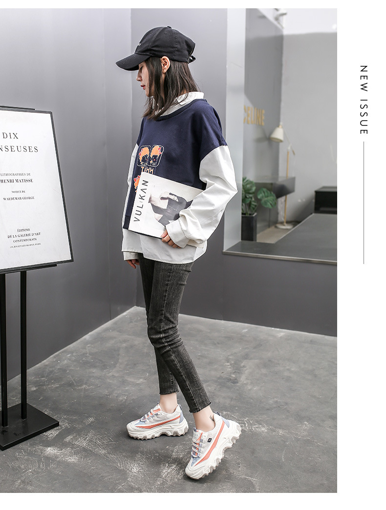 Platform White Shoes Women's Fashionable 2021 Spring New Korean Casual Sports Female Student Treadmill Board Shoes Zy8823