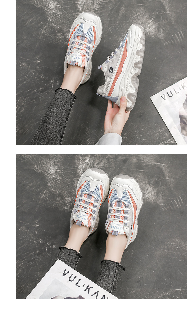 Platform White Shoes Women's Fashionable 2021 Spring New Korean Casual Sports Female Student Treadmill Board Shoes Zy8823