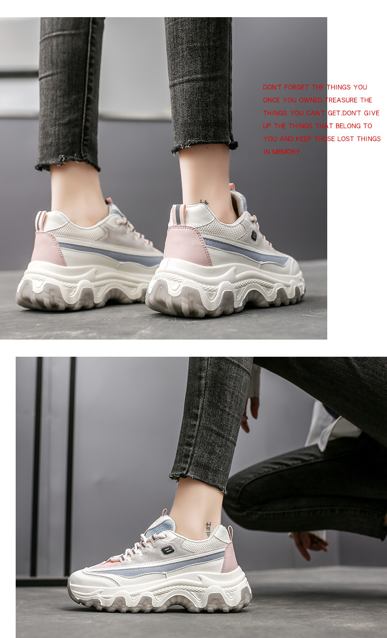 Platform White Shoes Women's Fashionable 2021 Spring New Korean Casual Sports Female Student Treadmill Board Shoes Zy8823