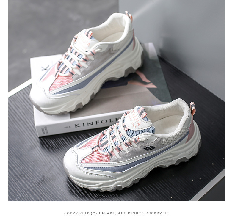 Platform White Shoes Women's Fashionable 2021 Spring New Korean Casual Sports Female Student Treadmill Board Shoes Zy8823
