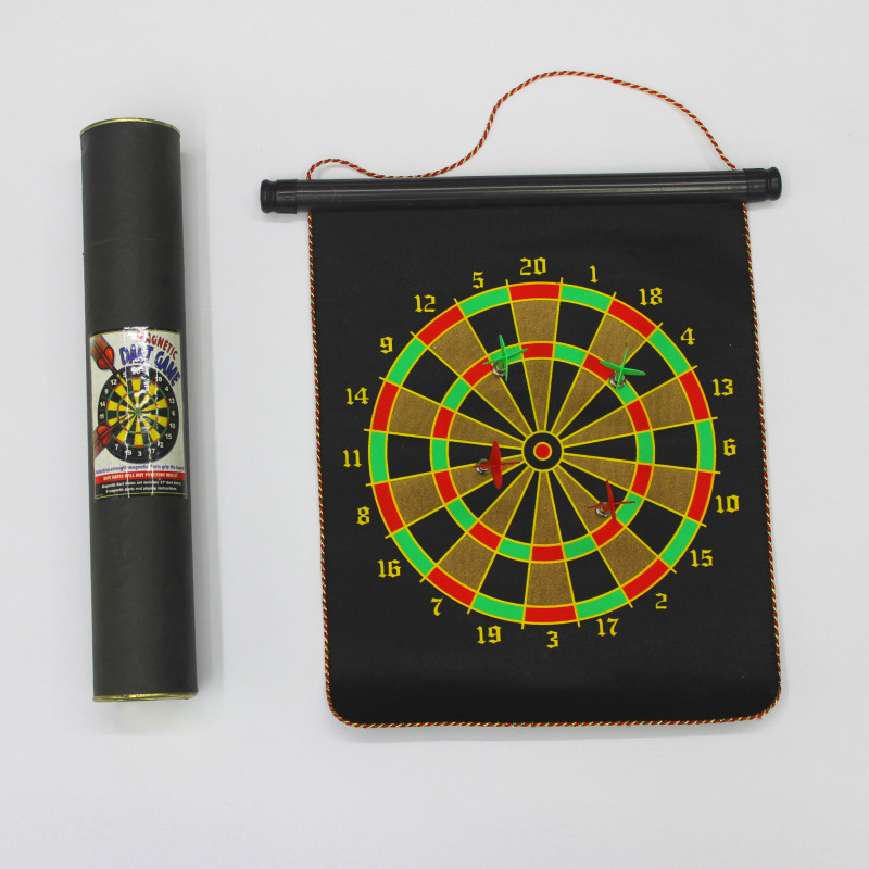 Magnetic dart board set flannelette can roll darts 12 \&#034;15\&#034; 17 \&#034;color box drum packed parent-child entertainment toys