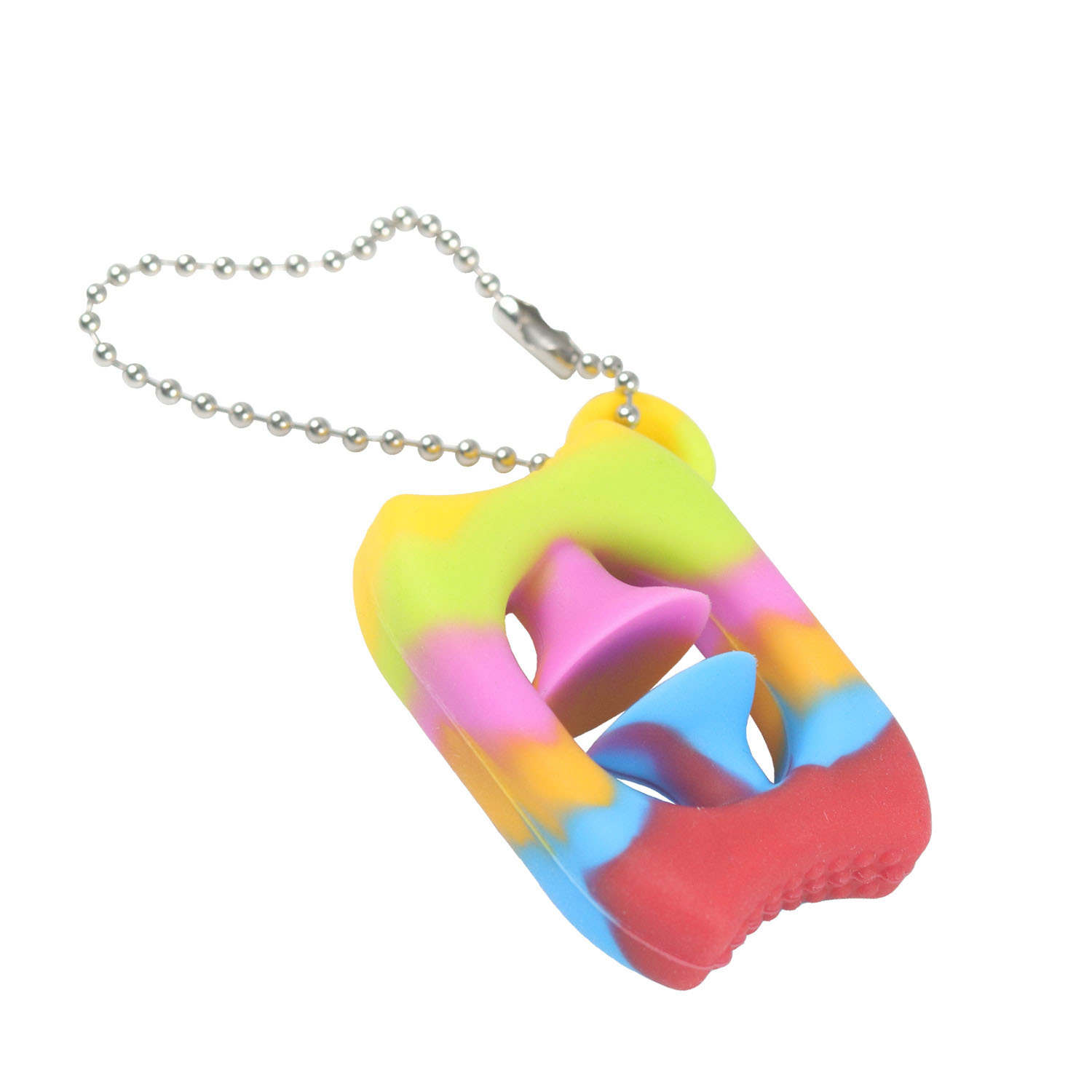 Factory Direct Supply Rainbow Silicone Hand-Muscle Developer Press Suction Cup Sound Decompression Decompression New Exotic Toy