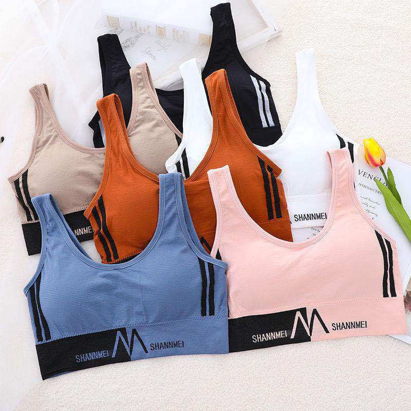 Back Underwired Bra Sports Shockproof Underwear Women&#039;s Camisole Tube Top Small Chest Push up and AntiSagging Thin Bra