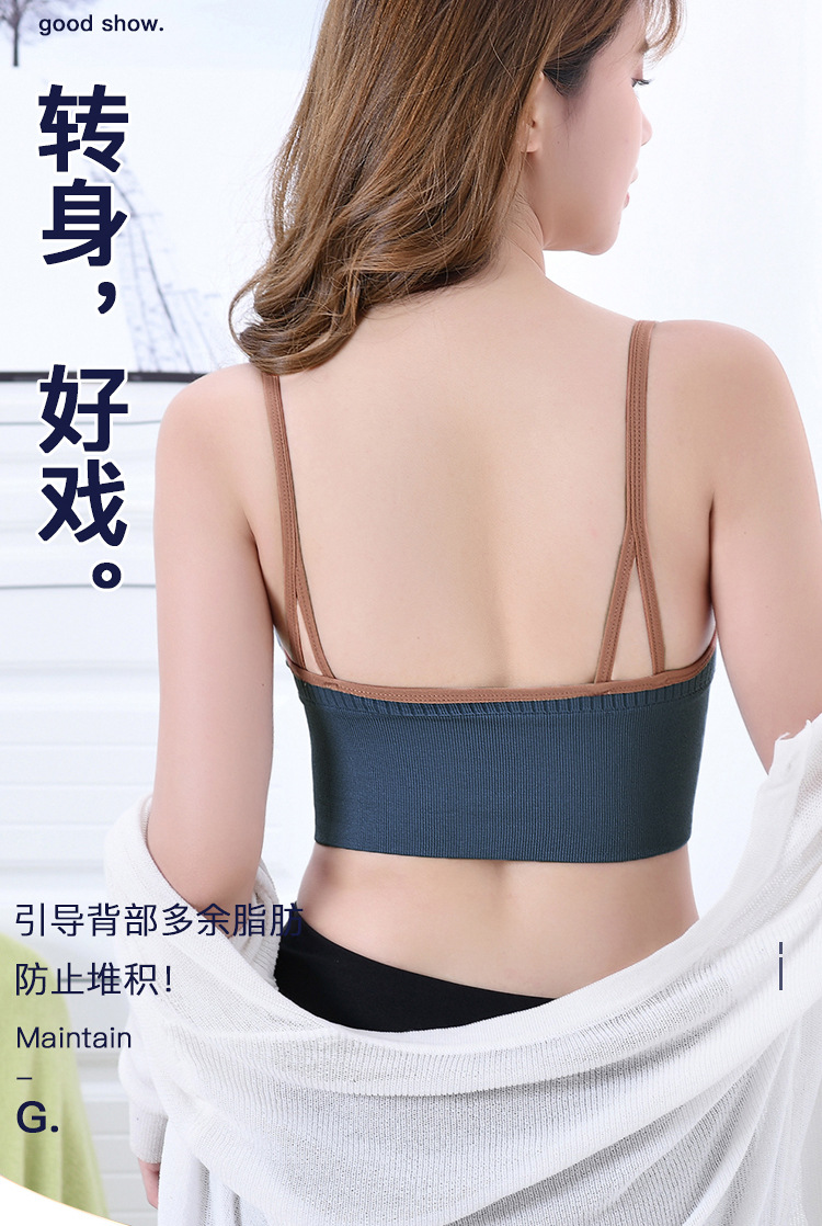 2021 Summer New Deep V Front Zipper Beautiful Back Wrapped Chest Women's Small Breast Push up Underwear Anti-Slip Sling Vest Summer 2021 Summer New Deep V Front Zipper Beautiful Back Wrapped Chest Women's Small Breast Push up Underwear Anti-Slip Sling Vest Summer