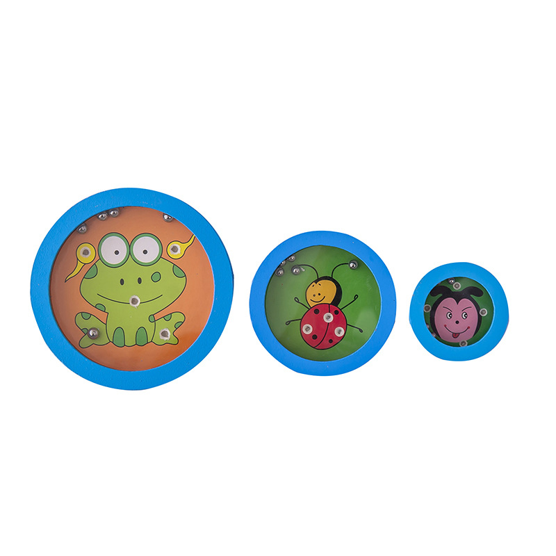 Wooden Cartoon Children&#039;s Puzzle Maze Balance Rolling Ball Hands-on Children&#039;s Small Toys Wholesale Students&#039; Prize Gift