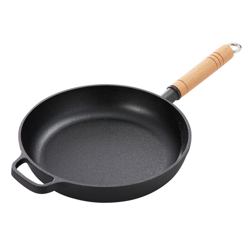 Wholesale Thickened Cast Iron Pan Frying Pan Non-Stick Frying Pan Steak Pot Pancake Household a Cast Iron Pan Uncoated Fry Pan