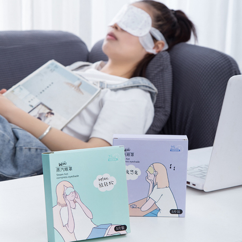 Steam Eyeshade Sleep Hot Compress Shading Disposable Eye Mask Soothing Fatigue Dark Circles Sleeping Eye Mask for Men and Women