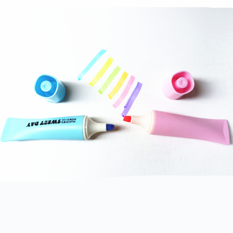 Student Creative Toothpaste Modeling Fluorescent Pen Children Graffiti Painting Watercolor Pen Key Mark Color Marking PEN Award