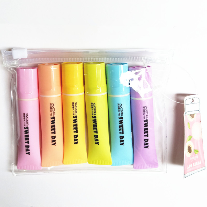 Student Creative Toothpaste Modeling Fluorescent Pen Children Graffiti Painting Watercolor Pen Key Mark Color Marking PEN Award