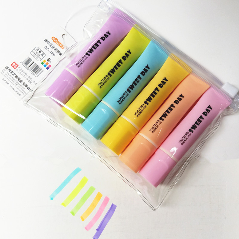 Student Creative Toothpaste Modeling Fluorescent Pen Children Graffiti Painting Watercolor Pen Key Mark Color Marking PEN Award