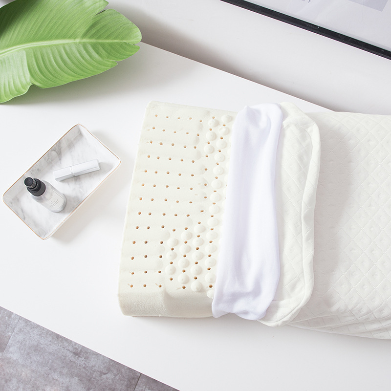 Manufacturers direct Thailand natural latex pillow particle pillow adult massage pillow pillow neck protection to help sleeping gifts wholesale