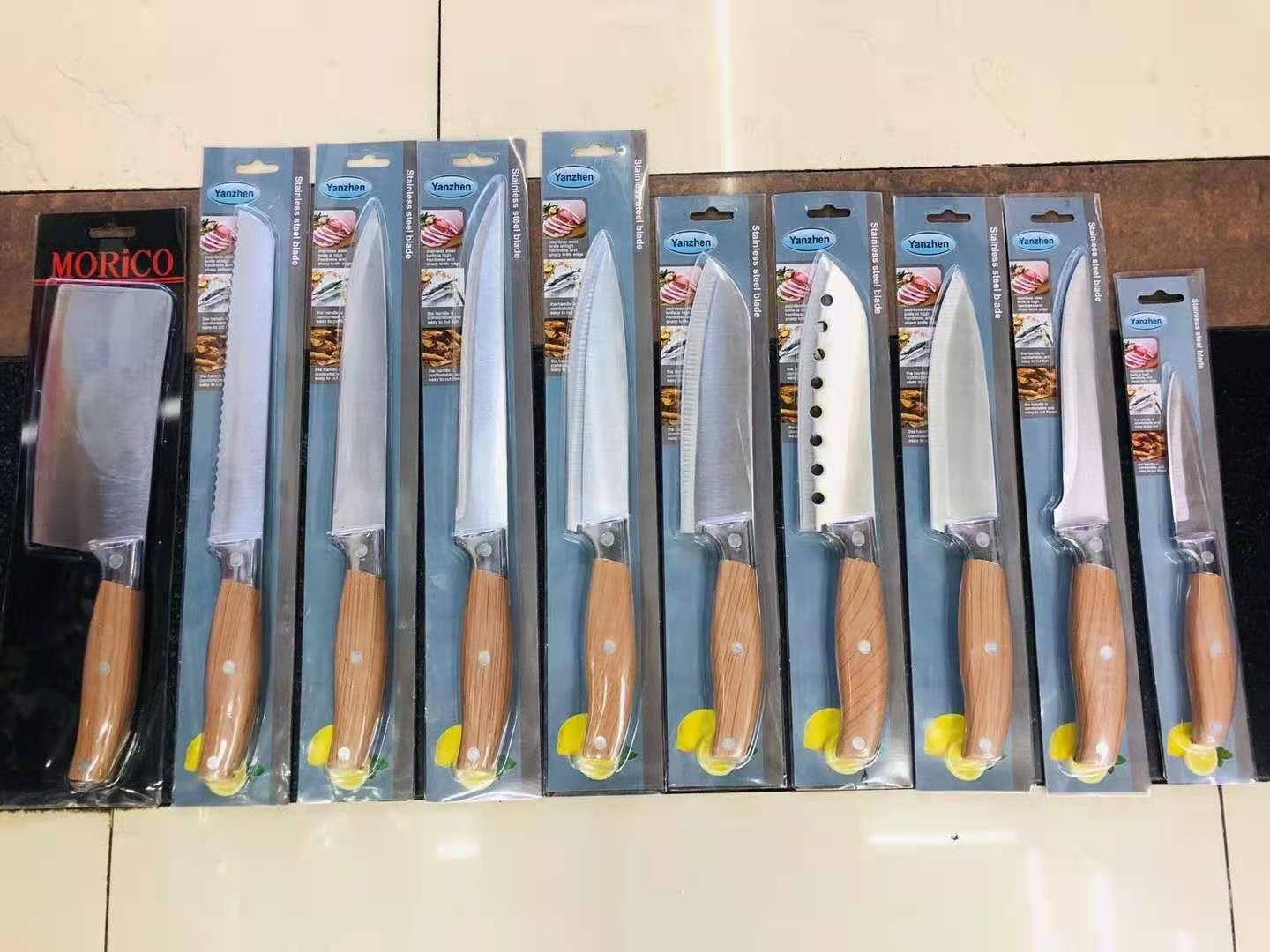 Factory Direct Sales of Various Color Handles Fruit Knife Chef Knives, Cleaver Kitchen Knives Africa Hot Models Kitchen Knife