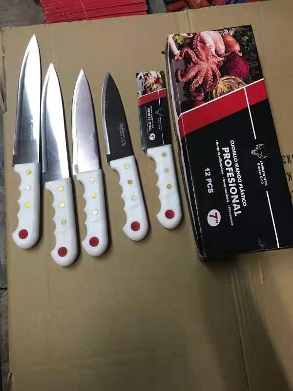 Factory Direct Sales of Various Color Handles Fruit Knife Chef Knives, Cleaver Kitchen Knives Africa Hot Models Kitchen Knife