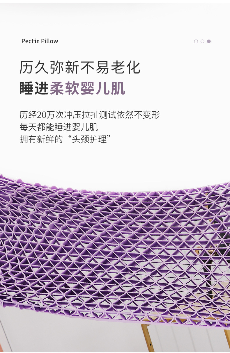 Non-Pressure Pillow TPE Pectin Adult Cervical Support Non-Silicone Latex Pillow Skin-Friendly Breathable Cool Washable Pillow