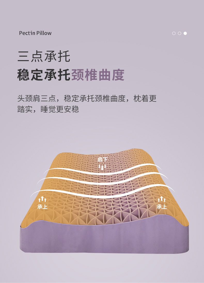 Non-Pressure Pillow TPE Pectin Adult Cervical Support Non-Silicone Latex Pillow Skin-Friendly Breathable Cool Washable Pillow