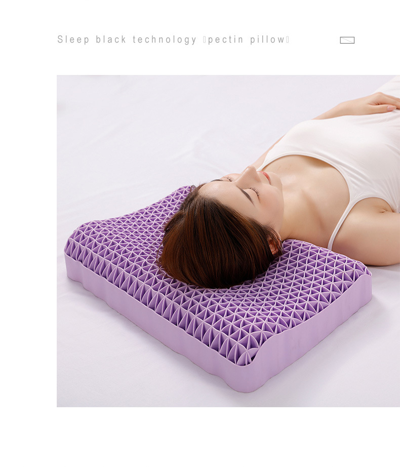 Non-Pressure Pillow TPE Pectin Adult Cervical Support Non-Silicone Latex Pillow Skin-Friendly Breathable Cool Washable Pillow