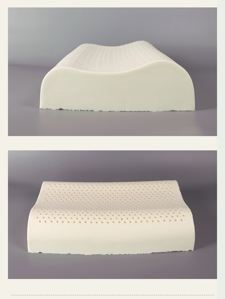 Latex pillow manufacturers direct Thailand Royal pure natural latex pillow adult breathable wave pillow protection cervical vertebra