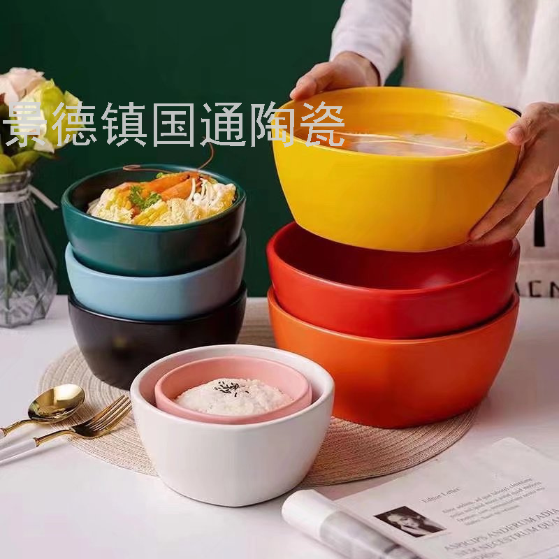 New Ceramic Bowl Rice Bowl Noodle Bowl Ramen Bowl Noodle Bowl Salad Bowl Middle East Turkey Africa South Africa Tableware Gift Bowl
