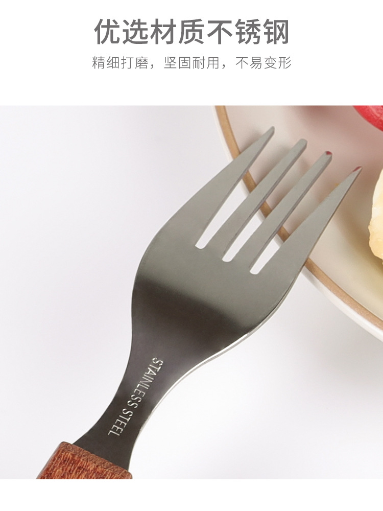 Japanese Imported Vigorous Smiley Face Stainless Steel Wooden Handle Knife, Fork and Spoon Ins Same Style Dessert Spoon Sauce Knife Western Food Knife and Fork Japanese Imported Vigorous Smiley Face Stainless Steel Wooden Handle Knife, Fork and Spoon Ins Same Style Dessert Spoon Sauce Knife Western Food Knife and Fork