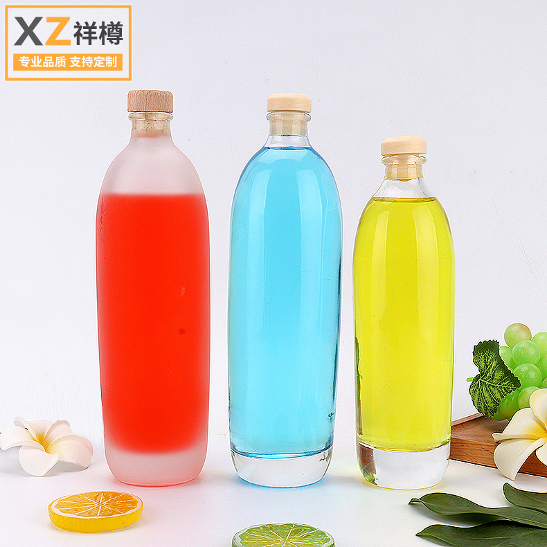 Fashion Red Wine Bottle Glass Imported Wine Bottle Home-Brewed Wine Fire Extinguisher Bottles Bayberry Fruit Wine Bottle Sealed Ice Wine Bottle Wholesale