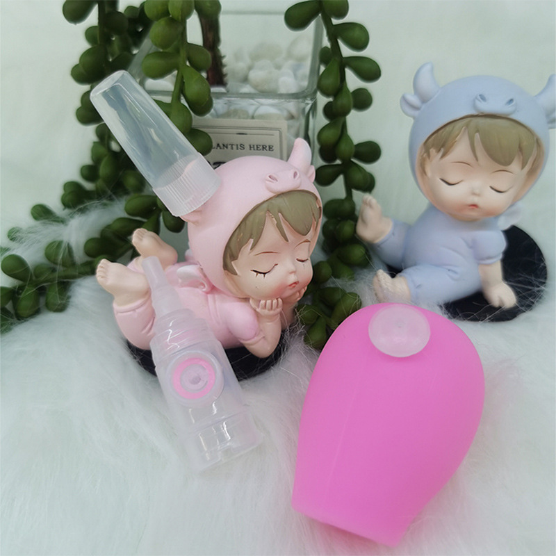 Anti-Backflow Nasal Aspirator New Type Baby Silicone Pump Type Double-Layer Anti-Backflow Nasal Aspirator Factory Direct Sales
