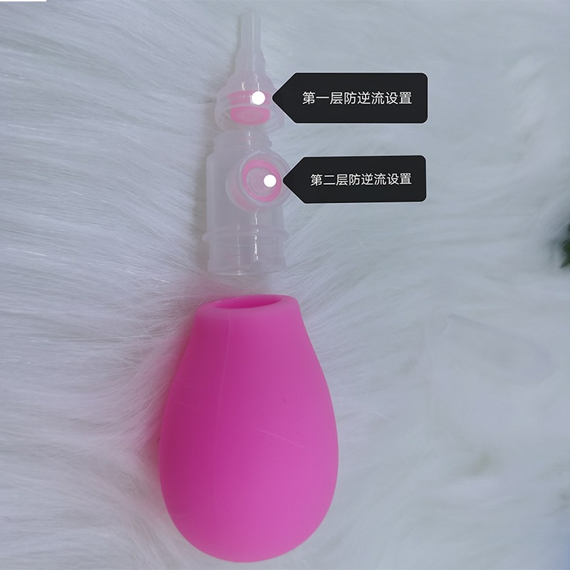 Anti-Backflow Nasal Aspirator New Type Baby Silicone Pump Type Double-Layer Anti-Backflow Nasal Aspirator Factory Direct Sales