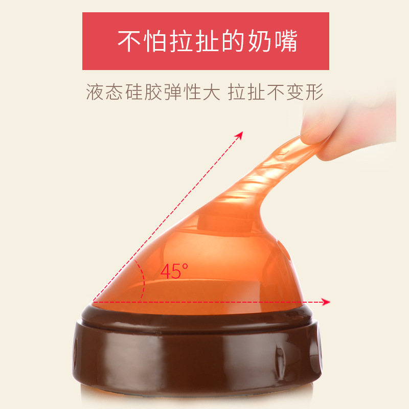 Baby Weaning Instrument Silicone Nursing Bottle Large Wide Mouth with Rice Paste Spoon Head Water Cup Suction Nozzle PPSU Anti-Flatulence Feeding Bottle
