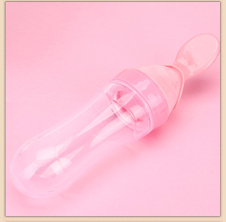 Baby Rice Paste Rice Flour Complementary Food Feeding Bottle Silicone Rice Cereal Bowl Spoon Integrated Extrusion Baby Feeding