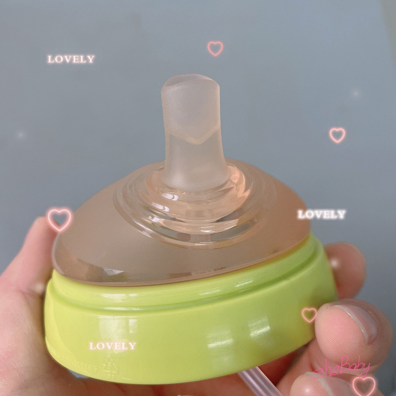 Suitable for Kemoduo Feeding Bottle Straw Nipple Absorbent Nipple Water Changing Cup Baby Bottle Accessories Duckbill Rice Paste Spoon