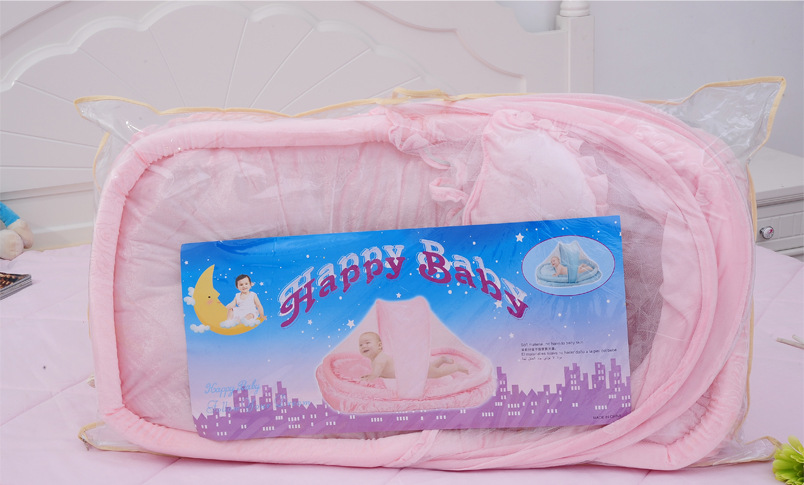 Cross-Border New High-Grade Gold Velvet Babies' Mosquito Net Breathable Baby Mosquito Net Summer Baby Mosquito Net Folding Mosquito Net