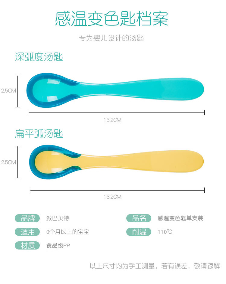 Peabbert Temperature-Sensitive Color-Changing Spoon Baby Feeding Color Changing Spoons Feeding Spoon Eating Tableware 71246 Peabbert Temperature-Sensitive Color-Changing Spoon Baby Feeding Color Changing Spoons Feeding Spoon Eating Tableware 71246
