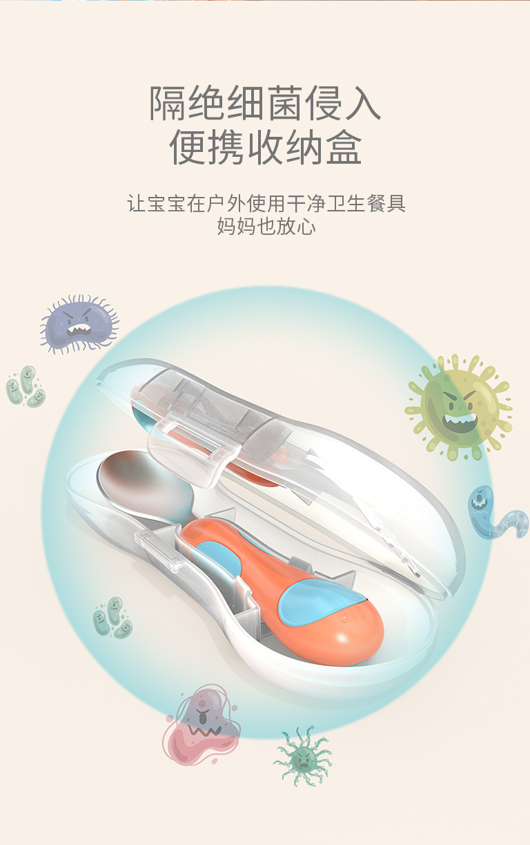 Baby Forks and Spoons Set Baby Food Supplement Training Children's Tableware Set Feeding Food Supplement with Storage Box Wholesale Baby Forks and Spoons Set Baby Food Supplement Training Children's Tableware Set Feeding Food Supplement with Storage Box Wholesale