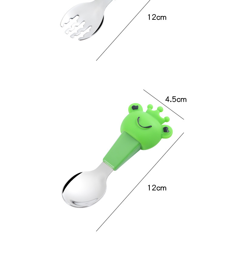 Cartoon Baby Forks And Spoons Set Baby Food Supplement Training Children Tableware Feeding Food Supplement Frog Lion Practice Fork Spoon Cartoon Baby Forks And Spoons Set Baby Food Supplement Training Children Tableware Feeding Food Supplement Frog Lion Practice Fork Spoon