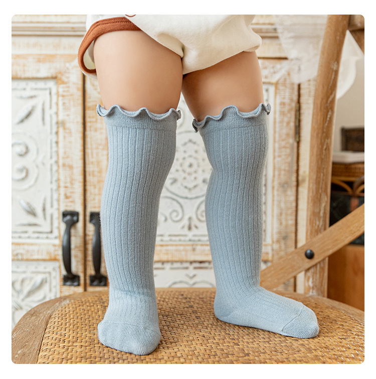21 Spring and Autumn Loose Mouth Wooden Ear Baby Knee Socks Combed Cotton Boy Girl Infant Stockings Children's Socks 21 Spring and Autumn Loose Mouth Wooden Ear Baby Knee Socks Combed Cotton Boy Girl Infant Stockings Children's Socks