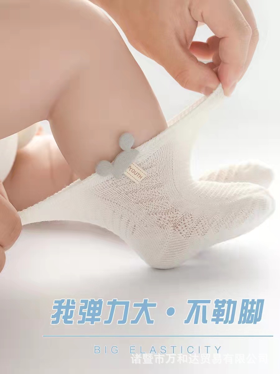 Baby Socks Summer Thin Infant and Baby Spring and Autumn Pure Cotton Children&#039;s Tube Socks Mesh Spring and Summer Newborn Socks