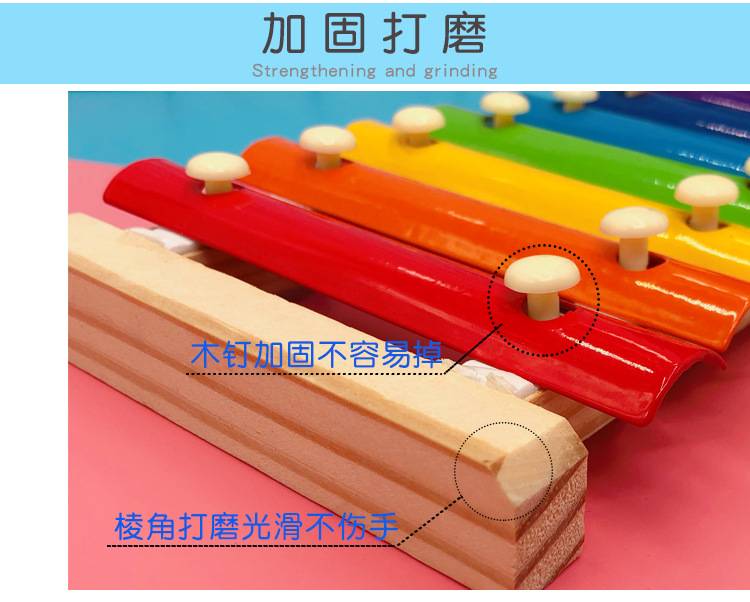 Baby Early Childhood Education Colorful Music Box Wooden Toy Piano Infant Little Xylophone Children Educational Wooden Toys