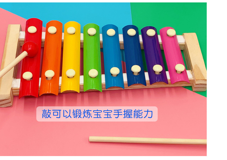 Baby Early Childhood Education Colorful Music Box Wooden Toy Piano Infant Little Xylophone Children Educational Wooden Toys